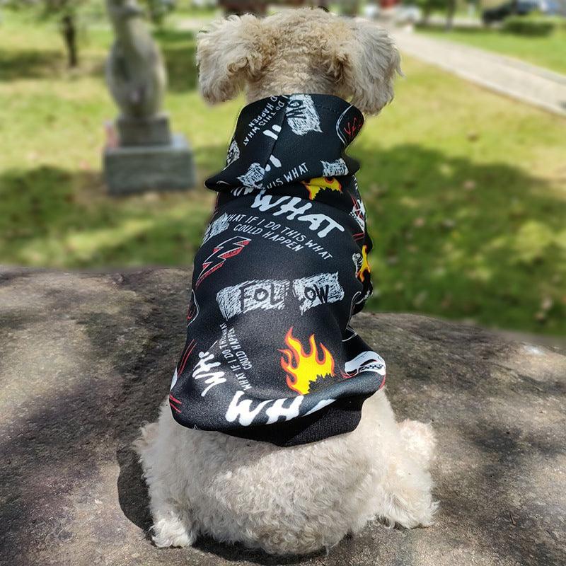 Skull Camo Pet Hoodie: Stylish Two-Legged Outfit For Dogs